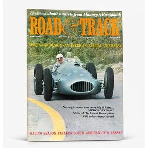 Vintage Road & Track Magazine March 1964 Mercedes W-163 Bobsy South‎ African GP